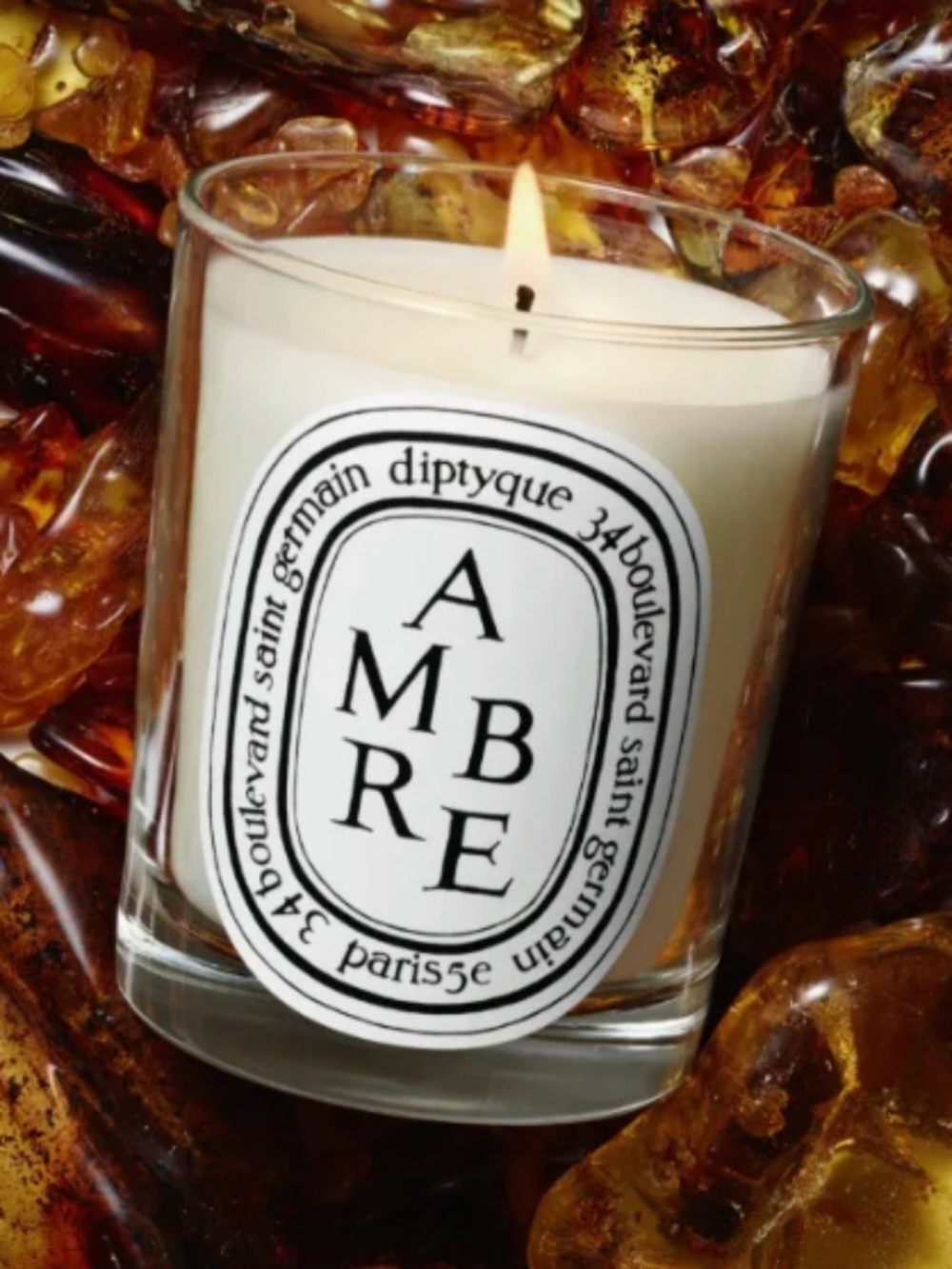 Diptyque Paris Ambre (Amber) Bougie Parfumee Classic Size Candle 190g/6.7oz NEW